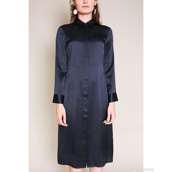 Jenni Kayne Satin Button Down Shirtdress - Picture 1 of 13